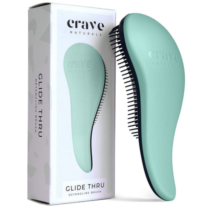 Crave Naturals Glide Thru Detangling Brush for Adults & Kids Hair 