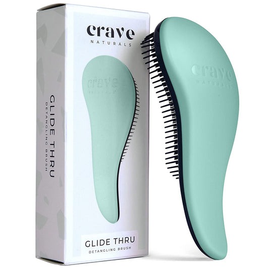 Crave Naturals Glide Thru Detangling Brush for Adults & Kids Hair 