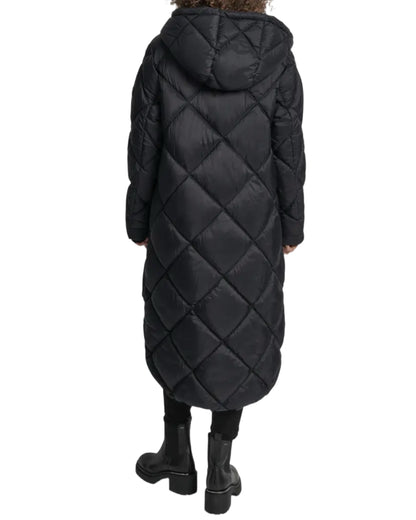 DKNY Diamand quilted long coat