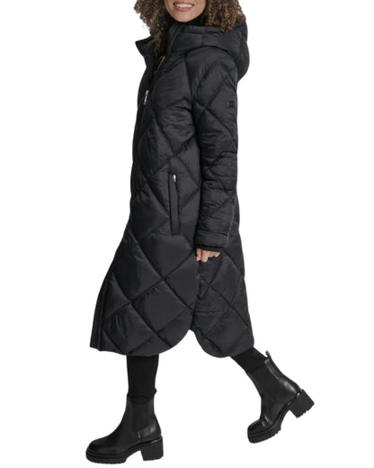 DKNY Diamand quilted long coat